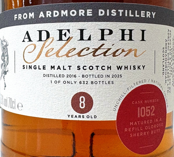 ADELPHI Ardmore 2016 8Yo Refill Oloroso Sherry Butt 59.7% 700ml