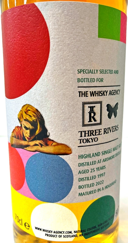 ウイスキーエージェンシー&スリーリバース アートワーク アードモア 1997 25年 ホグスヘッド 50.7度 700ml