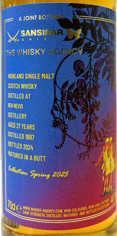 THE WHISKY AGENCY SANSIBAR BEN NEVIS 1997 27yo BUTT 48.7% 700ml