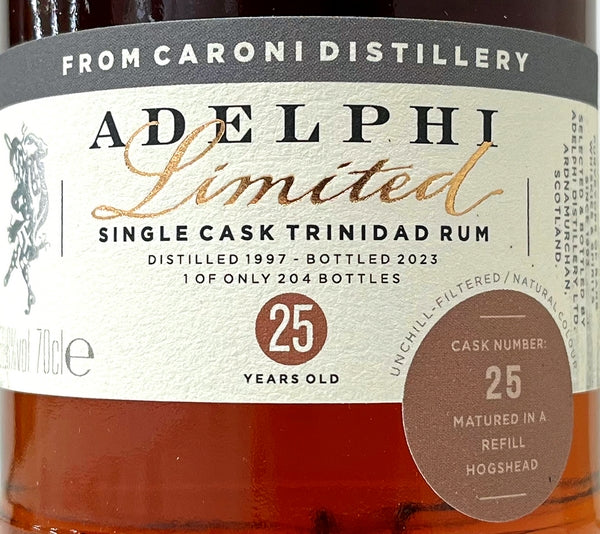 アデルフィ 創設30周年記念 カロニ ラム 1997 25年 リフィルホグスヘッド 56.8度 700ml
