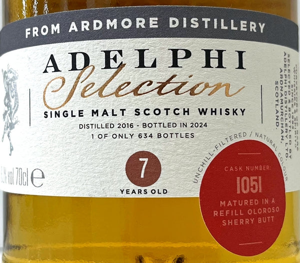 アデルフィ アードモア 2016 7年 リフィルオロロソシェリーバット 61.1度 700ml