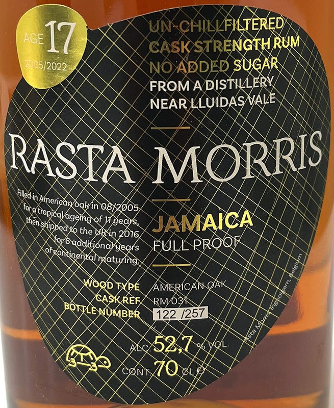 ラスタモリス ジャマイカ 2005/2022 17年 アメリカンオーク 52.7度 700ml
