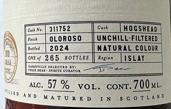 LA MAISON du WHISKYBerry Bros & Rudd CAOL ILA 2010 14yoOloroso Hogshead Finish 57% 700ml