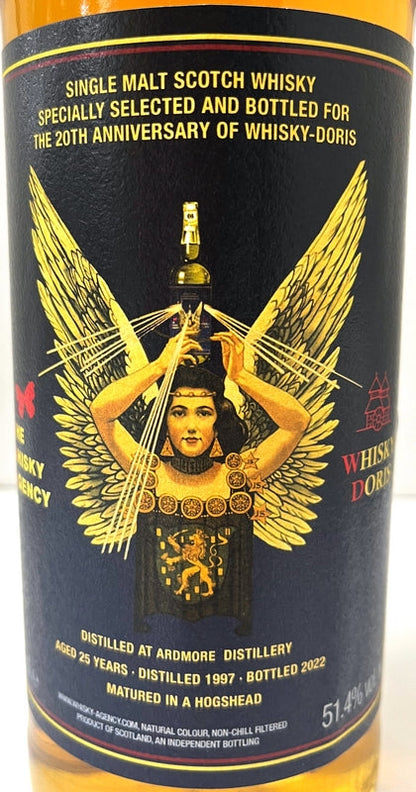 ウイスキーエージェンシー　ウイスキードリス　アードモア　1997　ホグスヘッド　25年　51.4度　700ml