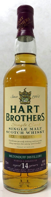 ハートブラザーズ　ファイネストコレクション　ミルトンダフ　2007　14年　マルサラホグスヘッド　49.5度　700ml