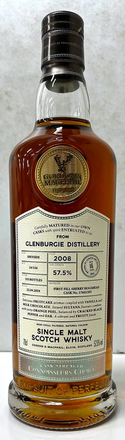 ゴードン＆マクファイル　コニサーズチョイス　カスクストレングス　グレンバギー　2008　16年　57.5度　700ml