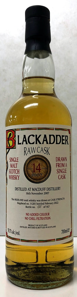 ブラックアダー　ロウカスク　 ロウカスク　マクダフ　2007　14年　 Cask No.11281　59.7度　700ml