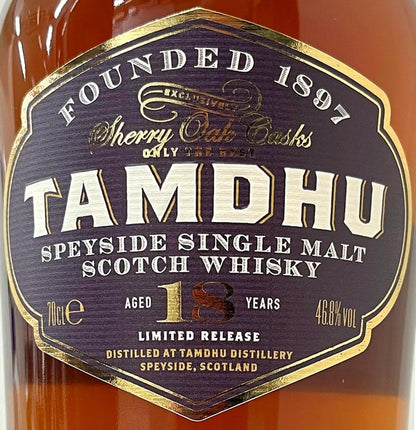 タムデュー　18年　アメリカン＆ヨーロピアンオロロソシェリー　46.8度　700ml