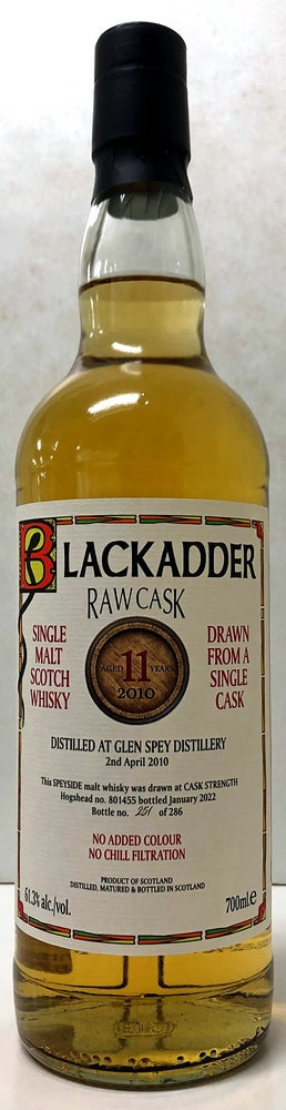 ブラックアダー　ロウカスク　グレンスペイ　Cask No 801455　2010　11年　61.3度　700ml