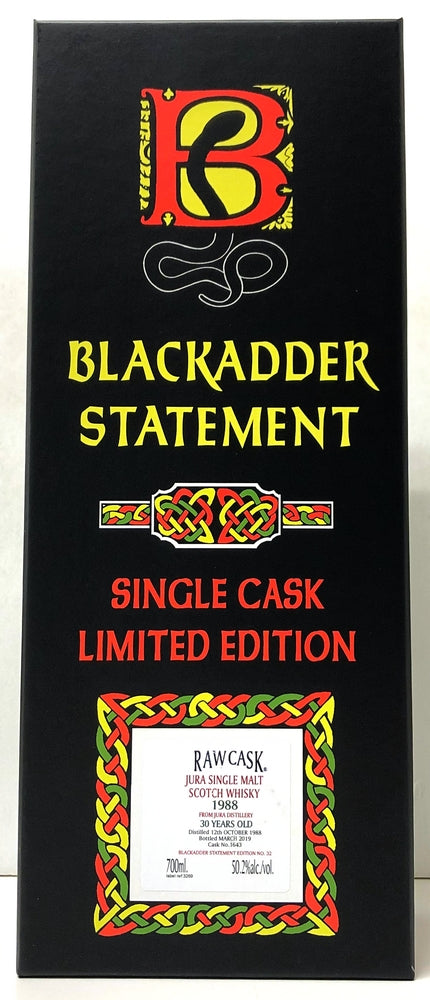 ブラックアダー　ステートメント　NO.32　ロウカスク ジュラ　1988　30年　 Cask No1643　50.2度　700ml