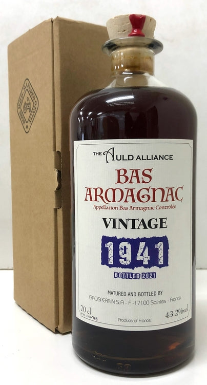 ザ・オールドアライアンス　10周年記念　グロッペリン　バス　アルマニャック　1941　43.2度　700ml