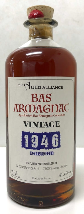 ザ・オールドアライアンス　10周年記念　グロッペリン　バス　アルマニャック　1946　40.2度　700ml