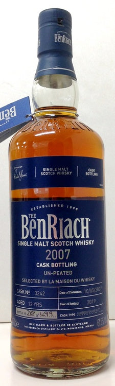 ラ・メゾン・ド・ウイスキー　ベンリアック　2007　12年　＃3242　オロロソシェリーバット　61.5度　700ml