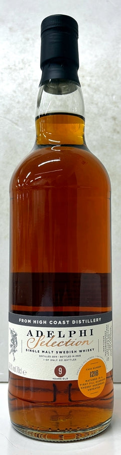 ADELPHI　High Coast  (Unpeated)　2014　9Yo　First Fill Oloroso Sherry　58.1%　700ml
