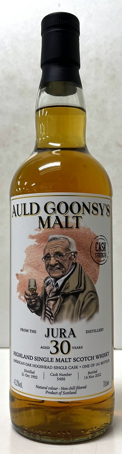 グローバルウイスキー　オールドグーンシーズ　ジュラ　1992　30年　ホグスヘッド　42.2度　700ml