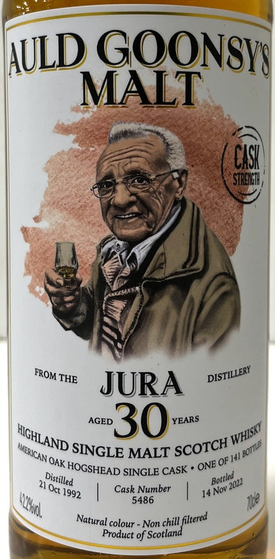 グローバルウイスキー　オールドグーンシーズ　ジュラ　1992　30年　ホグスヘッド　42.2度　700ml