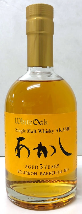 あかし　5年　バーボンバレル　1st　fill　50度　2021ボトリング　500ml