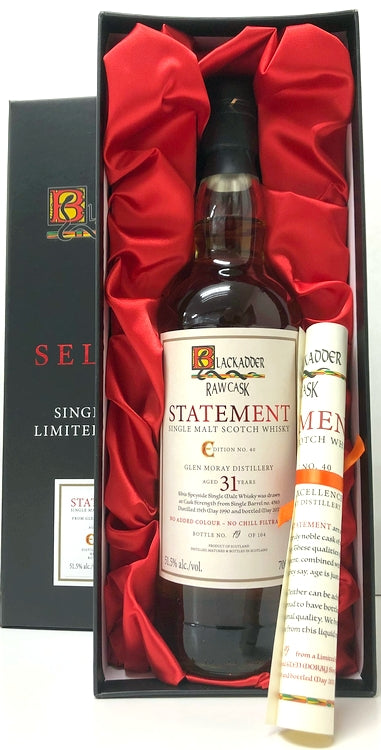 ブラックアダー　ステイトメント　No.40　ロウカスク　グレンマレイ　1990　31年　51.1度　Cask No.4563　700ml