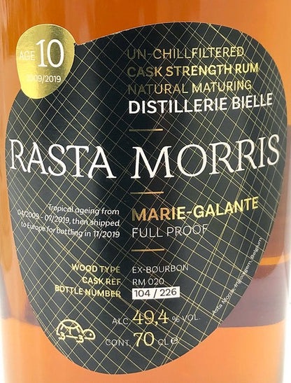 ラスタモリス　ビエール　マリー・ガラント　2009　10年　49.4度　700ml