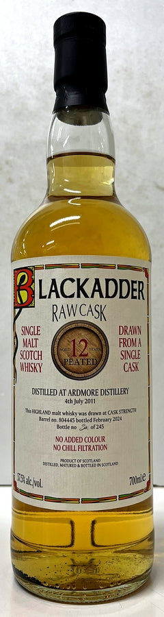 ブラックアダー　ロウカスク　ピーテッド　アードモア　2011　12年　バレル　no.804445　57.5度　700ml