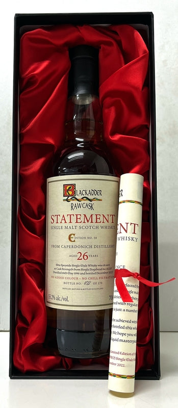 ブラックアダー　ステイトメント　ロウカスク　 キャパドニック　1996　26年　Cask No: 82237　55.2.度　700ml