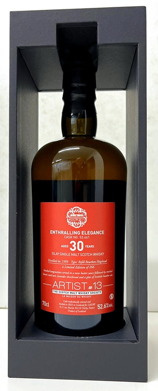 ラ・メゾンド・ウイスキー スコッチモルトウイスキーソサエティ40Th　ARTIST＃13　ENTHRALLING ELEGANCE　1993　カリラ　REFILL BOURBON HOGSHEAD　30年　52.6度　700ml