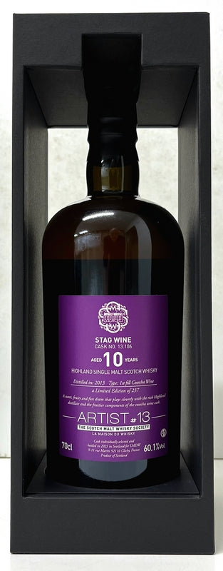 ラ・メゾンド・ウイスキー スコッチモルトウイスキーソサエティ40Th　ARTIST＃13　STAG WINE　2013　ダルモア　1st FILL ANDALUSIAN WINE　10年　60.1度　700ml