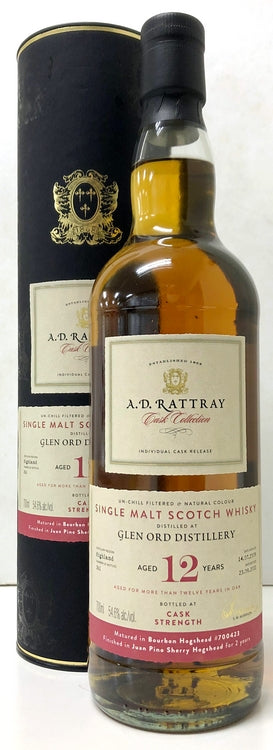 ＡＤラトレー　グレンオード　2009　12年　バーボンホグスヘッド　フィニッシュドインシェリーカスク　54.6度　700ml