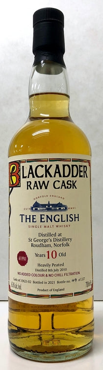 ブラックアダー　ロウカスク　 イングリッシュウイスキー　10年　ヘビリーピーテッド　60PPM　Cask Ref: EN21-02　65.1度　700ml