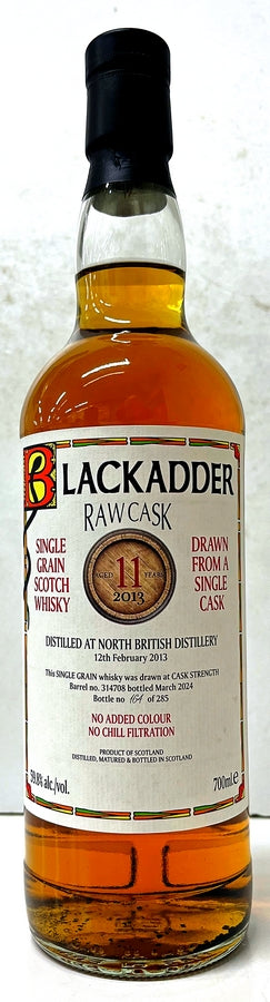 ブラックアダー　ロウカスク　ノースブリティッシュ　シングルグレーンウイスキー　2013　11年　バレル　Cask No: 314780　59.8度　700ml