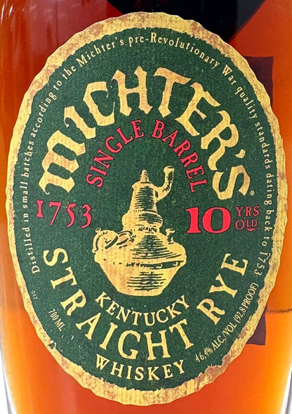 ミクターズ　ライ　ウイスキー　10年　46.4度　700ml