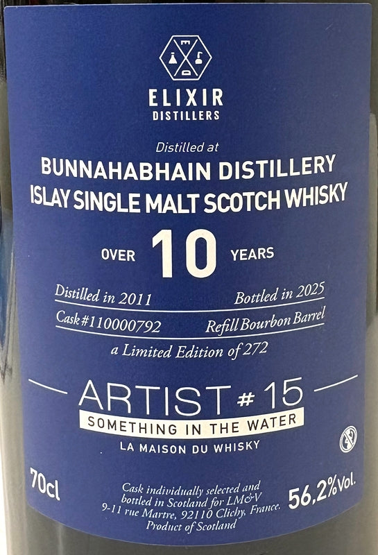 LMDW　ウイスキーライブパリ2025向け　BUNNAHABHAIN MOINE 2011 Over 10 Years ARTIST #15 Something in the Water　56.2度　700ml
