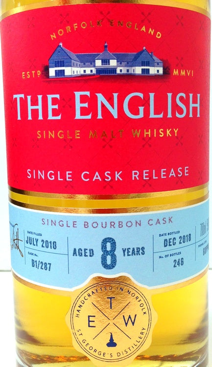 ザ・イングリッシュウイスキー 2010 ピーテッド　59.8度　700ml