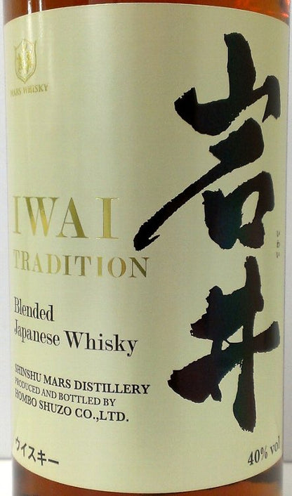NEW　岩井　トラディション　40度　750ml　(箱無し)　マルスウイスキー
