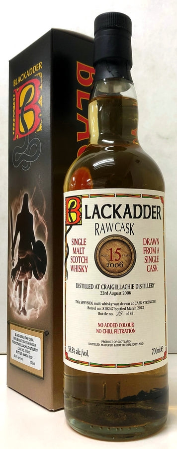 ブラックアダー　ロウカスク　クライゲラキ　2006　15年　58.8度　 Cask No:810247　700ml