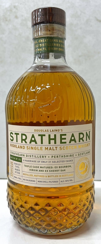 ストラスアーン　シングルモルト　スコッチウイスキー　バッヂ2　50度　700ml　木製コースター付き