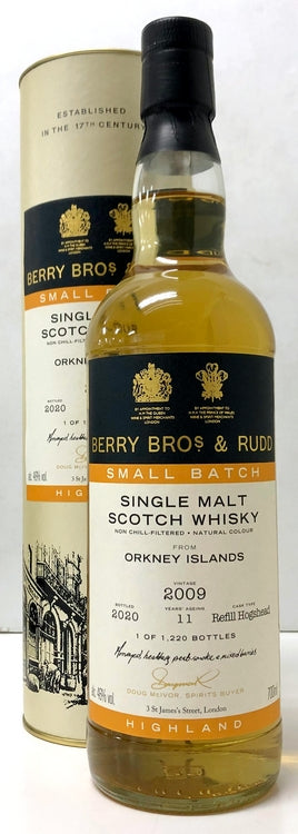 BB&R　ベリーズ オウン　セレクション　オークニー　 2009　11年　46度　700ml