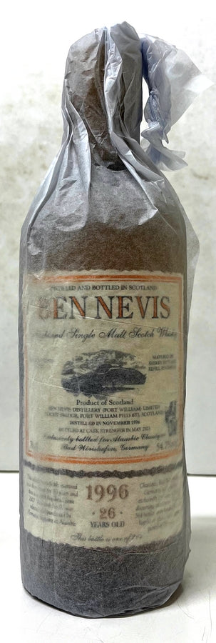 アランビッククラシック　ベンネヴィス　オフィシャル　1996　26年　シェリーバット　54.7度　700ml