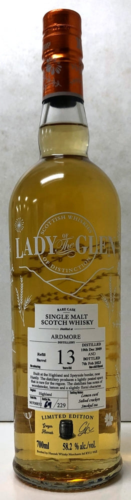 レディ オブ ザ グレン　アードモア　2009	13年　リフィル バーボンバレル　58.2度　700ml
