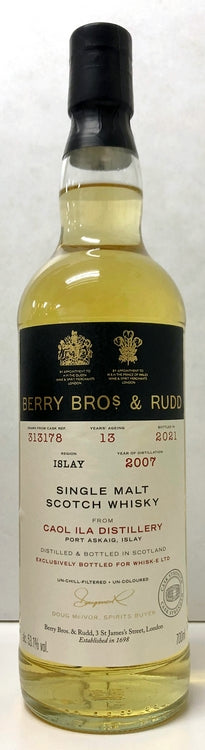 BB＆R　ベリーズ オウン セレクション　カリラ　2007　13年　53.1度　700ml