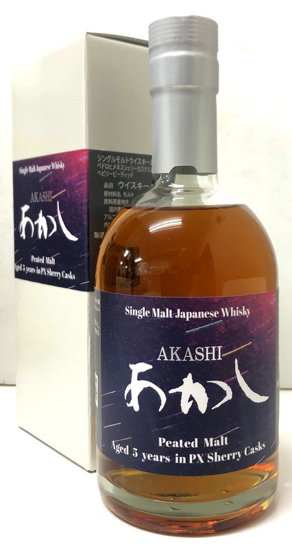 シングルモルト　あかし　5年　ペドロヒメネス　HEAVILY PEATED　50度　500ml