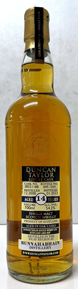 ダンカンテイラー　シングルカスク　ブナハーブン　2008　14年　54.2度　700ml