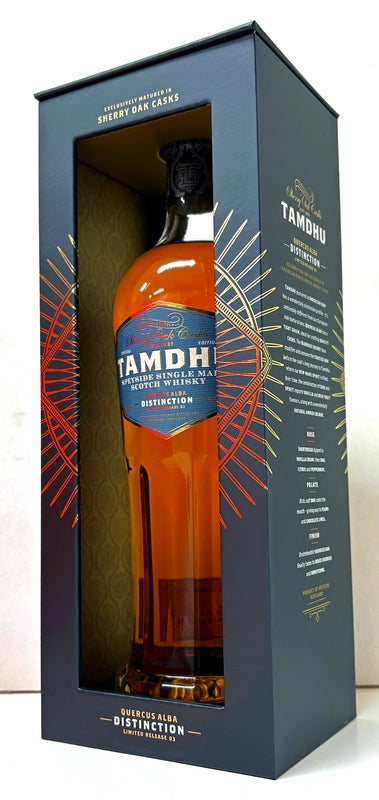 TAMDHU　DISTINCTION　No.3　QUERCUS　AＬBA　AMERICAN OAK 1st FILL OLOROSO SHERRY CASK 　48% 　700ml