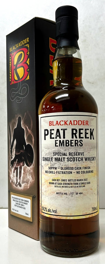ブラックアダー　ロウカスク　ピートリーク　エンバース　ノンアイラ　オロロソカスクフィニッシュ　Cask Ref:EMB 13　50ppm　59.2度　700ml