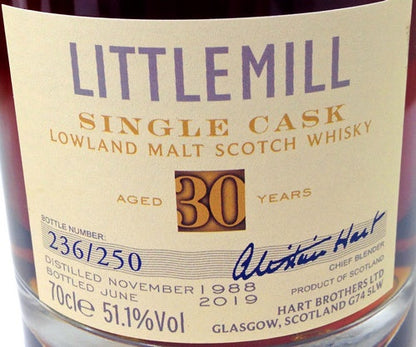 ハートブラザーズ　レジェンズ　リトルミル　1988　30年　51.2度　700ml