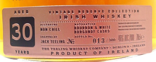 ティーリング　30年　ヴィンテージリザーブ　コレクション　46度　700ml