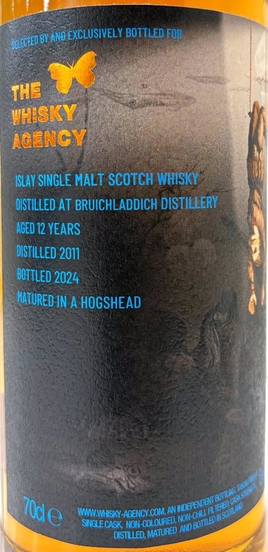THE WHISKY AGENCY BRUICHLADDICH 2011 12yo HOGSHEAD 52.3% 700ml