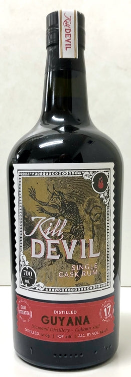 キルデビル　シングルカスク・ラム　ガイアナ ダイアモンド　コラムスチル　2003　17年　54.4度　700ml