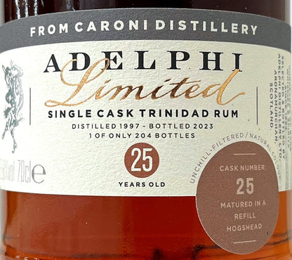 アデルフィ 創設30周年記念　カロニ ラム 1997 25年 リフィルホグスヘッド 56.8度 700ml