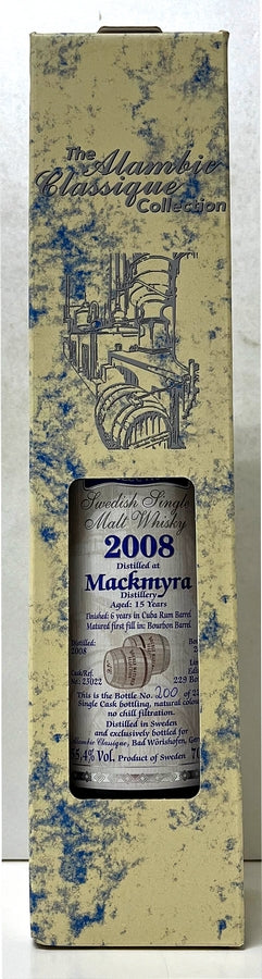 アランビッククラシック　マクミラ　2008　15年　キューバラムバレル　55.4度　700ml